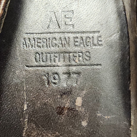 American Eagle 1977 Vintage Suede Leather Studded Clogs Wooden Heels Size 7 - Picture 9 of 15